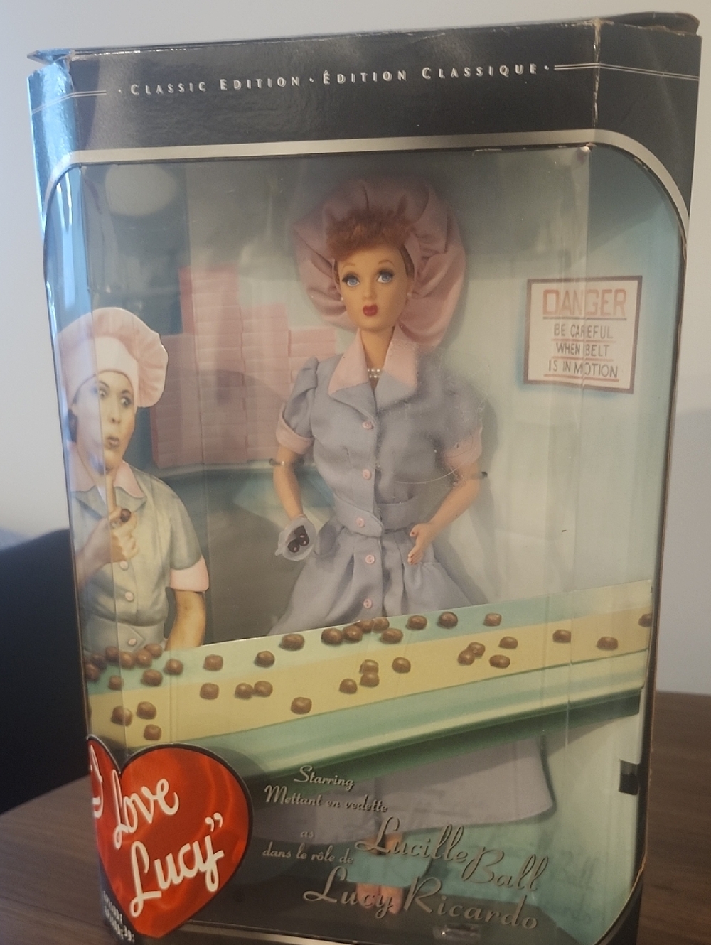 Barbie Lucille Ball "I Love Lucy" Doll in Light Blue and Pink Outfit